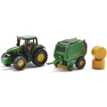 Traktor John Deere z prasą model metalowy SIKU S1665
